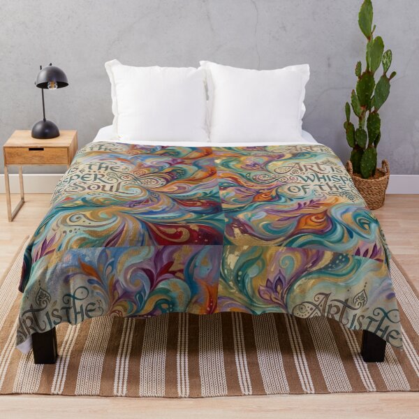 Item preview, Art is the Whisper of the Soul: Colorful Abstract Calligraphy designed and sold by SolenyaStudio.