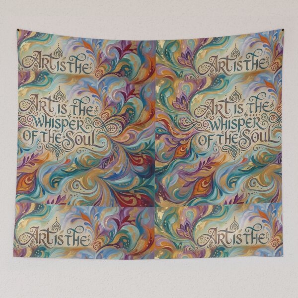 Item preview, Art is the Whisper of the Soul: Colorful Abstract Calligraphy designed and sold by SolenyaStudio.