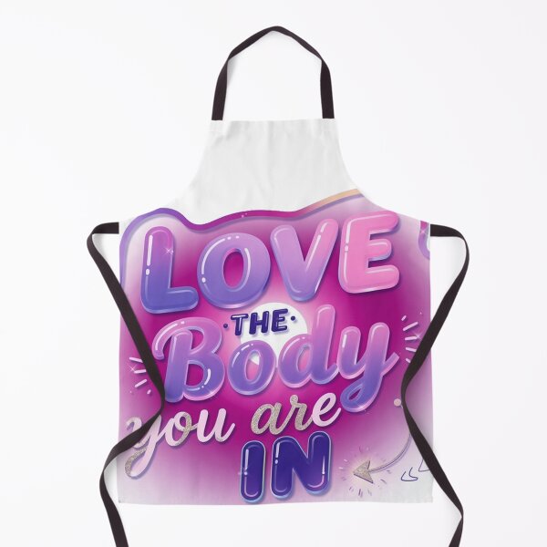 Item preview, "Love The Body You Are In" – Vibrant Purple Calligraphy Body Empowerment Sticker designed and sold by ARTCREATESHOP.