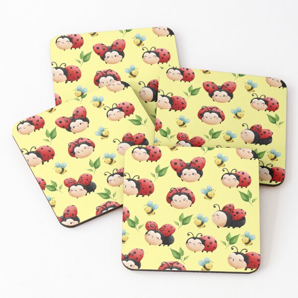 Item preview, Cute Ladybug & Bee Pattern | Kawaii Garden Bugs | Kawaii Bug Pattern designed and sold by swdesigns714.