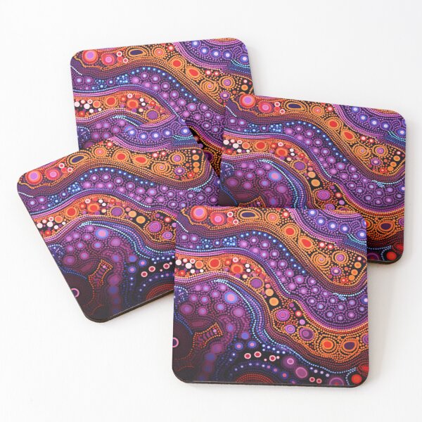 Item preview, Aboriginal Inspired Dot Art - Lava Levels designed and sold by GrinGalore.