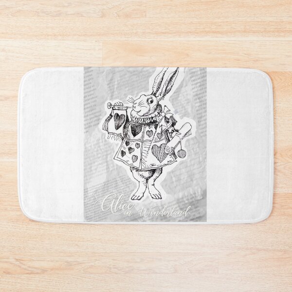 Item preview, Alice in Wonderland - White Rabbit Dressed as a Herald Blowing Trumpet (ink drawing by ACCI) designed and sold by VanyssaGraphics.