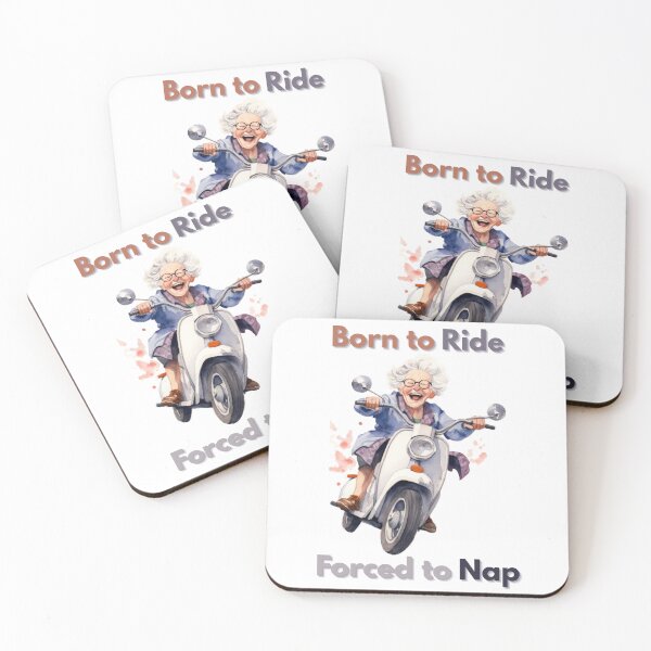Item preview, Born to Ride, Forced to Nap – Rebel Grandma designed and sold by Luckyword.