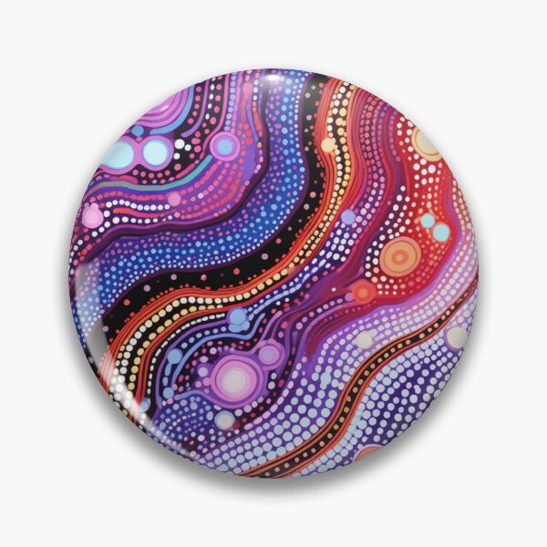 Item preview, Aboriginal Inspired Dot Art - The Bright Energy of Lava designed and sold by GrinGalore.
