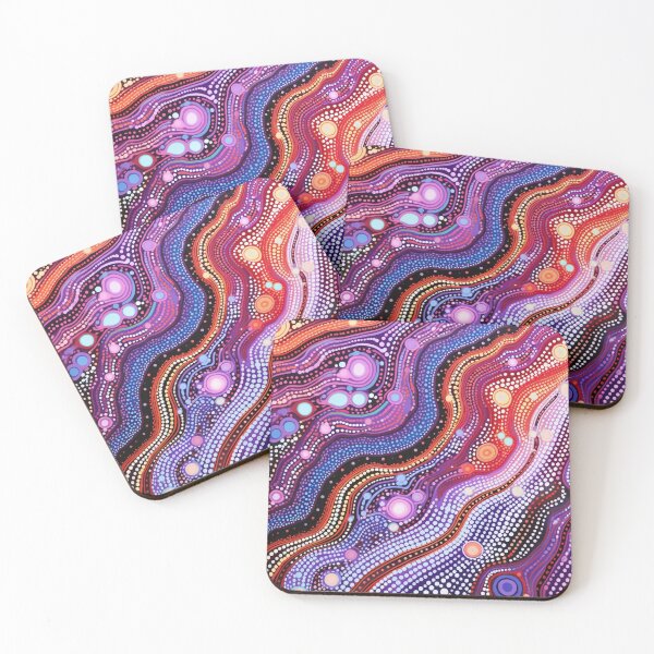 Item preview, Aboriginal Inspired Dot Art - The Bright Energy of Lava designed and sold by GrinGalore.
