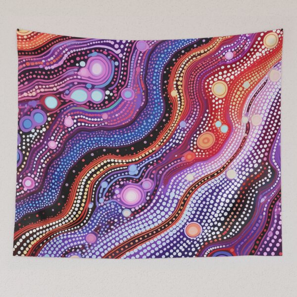 Item preview, Aboriginal Inspired Dot Art - The Bright Energy of Lava designed and sold by GrinGalore.