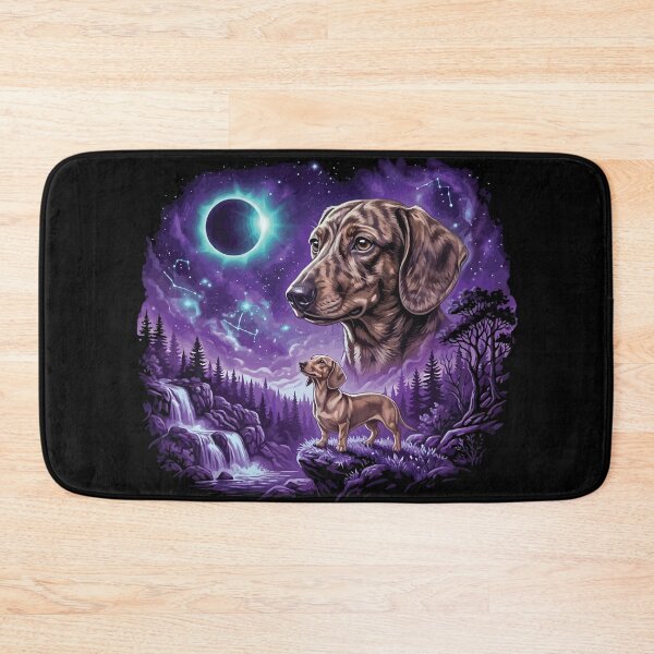 Item preview, Dachshund Howling to The Moon Vintage 90s Retro Dog Art designed and sold by BOUCHERIT amine.
