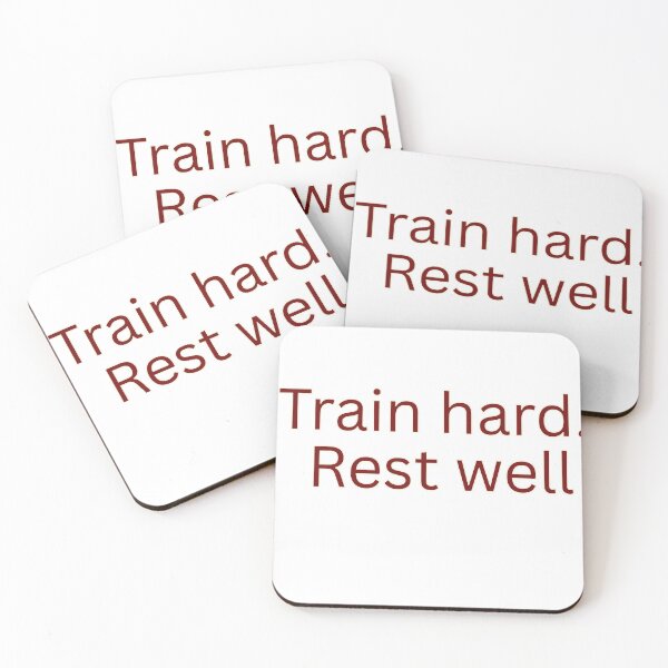Item preview, Train hard. Rest well-gym quote designed and sold by HustlersShop77.