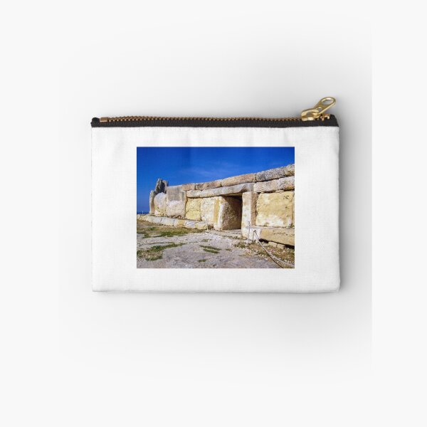 Item preview, Ancient Megalithic Stone Temple Ruins Under Bright Blue Sky at Mediterranean Limestone Archaeological Site designed and sold by Nmallia.