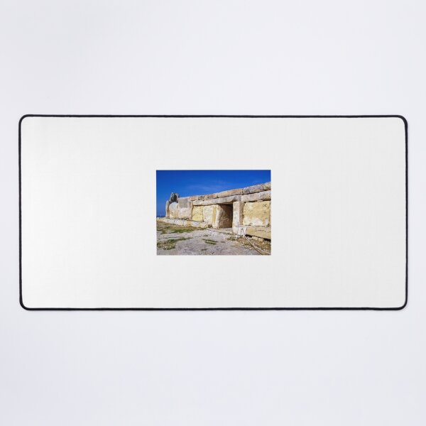 Item preview, Ancient Megalithic Stone Temple Ruins Under Bright Blue Sky at Mediterranean Limestone Archaeological Site designed and sold by Nmallia.