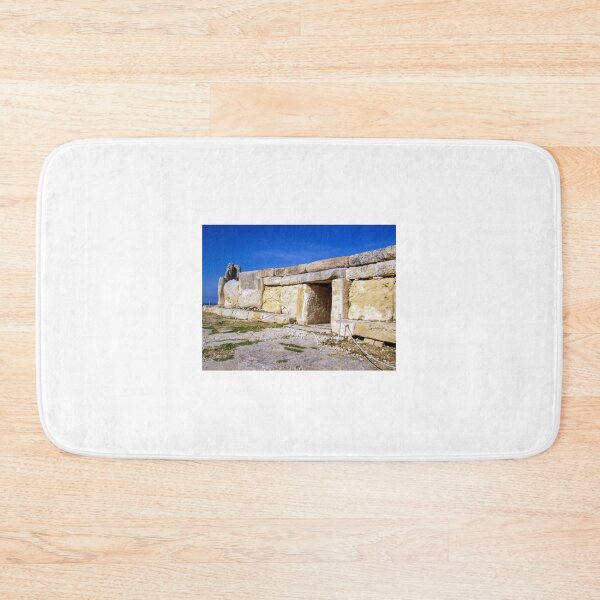 Item preview, Ancient Megalithic Stone Temple Ruins Under Bright Blue Sky at Mediterranean Limestone Archaeological Site designed and sold by Nmallia.