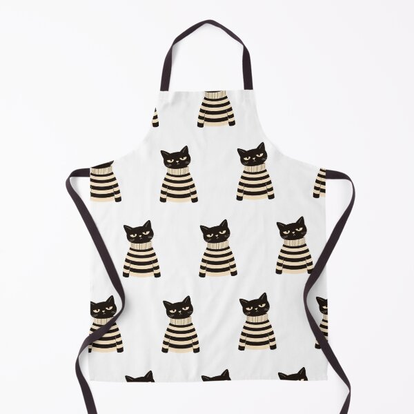 Item preview, Grumpy Cat in Striped Sweater Seamless Pattern - Funny Black Cat Aesthetic designed and sold by DownloSpace.