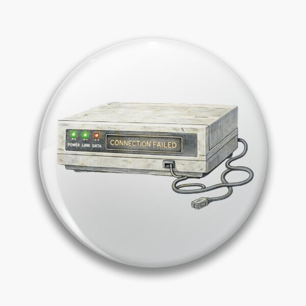 Item preview, Retro Dial-Up Modem – Connection Failed Sticker Illustration designed and sold by Felixuss.