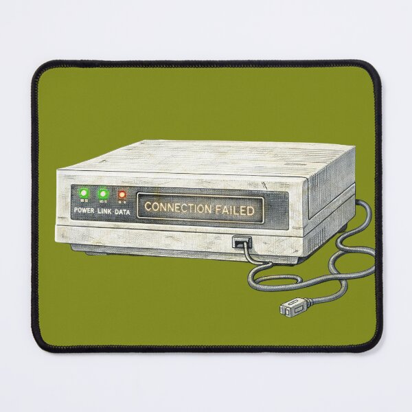 Item preview, Retro Dial-Up Modem – Connection Failed Sticker Illustration designed and sold by Felixuss.