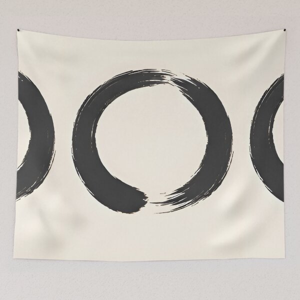 Item preview, Minimal Zen Enso Circle Wall Art – Japanese Wabi Sabi Calm Decor designed and sold by Minimal Calm.