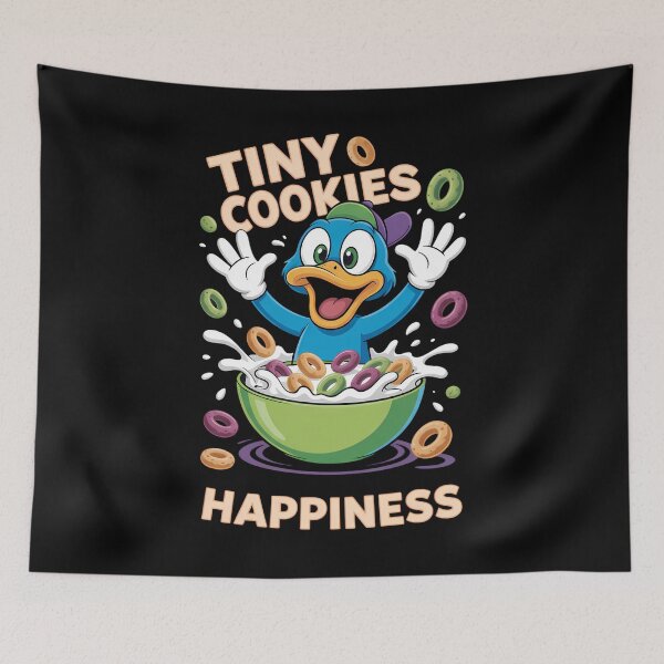 Item preview, Tiny Cookies Happiness – Funny Cookie Cereal Breakfast Design designed and sold by Art-Arcade6.