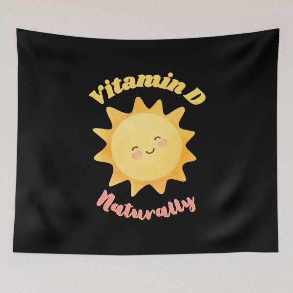 Item preview, Vitamin D Naturally - Cute Watercolor Sun Wellness Quote designed and sold by SunandShade.