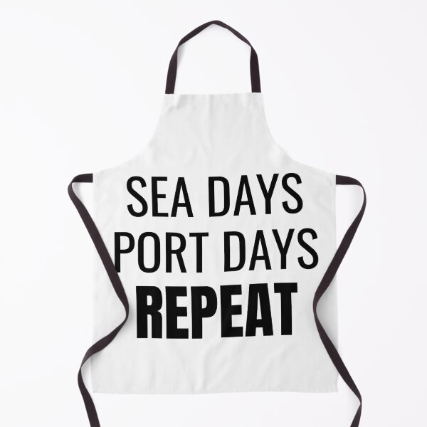 Item preview, Sea Days Port Days Repeat (Black) designed and sold by ShipCrewNation.