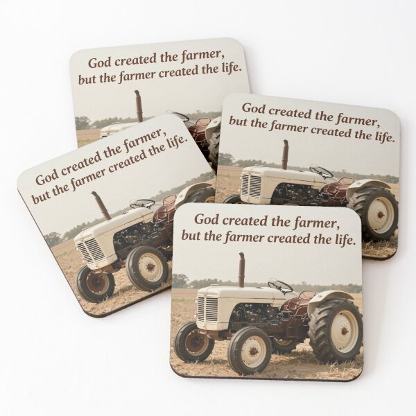 Item preview, God Created The Farmer- Vintage Tractor Landscape designed and sold by paplyy.