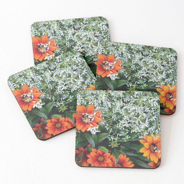 Item preview, White and Orange Flowers Blooming - Botanical Photography designed and sold by CarolinaReina.