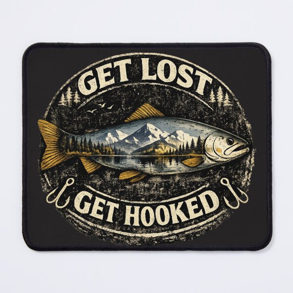 Item preview, Trout Fishing Shirt Get lost Get Hooked designed and sold by WildWonderfulWear.