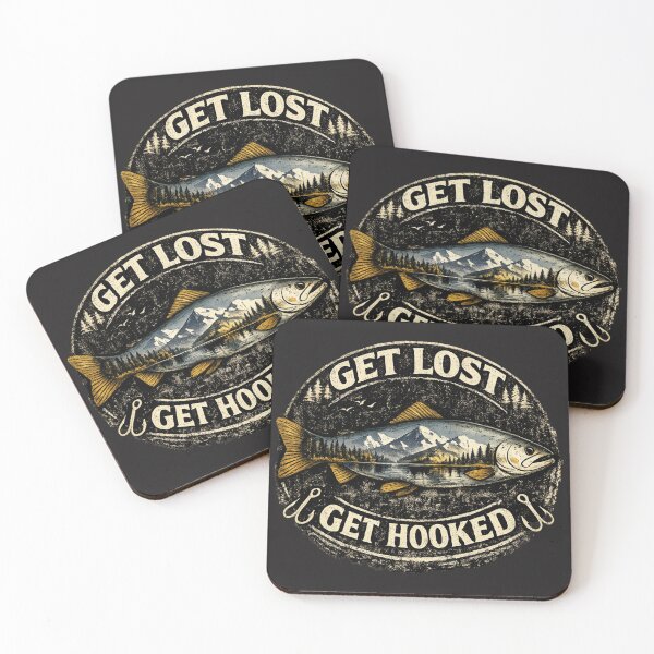 Item preview, Trout Fishing Shirt Get lost Get Hooked designed and sold by WildWonderfulWear.