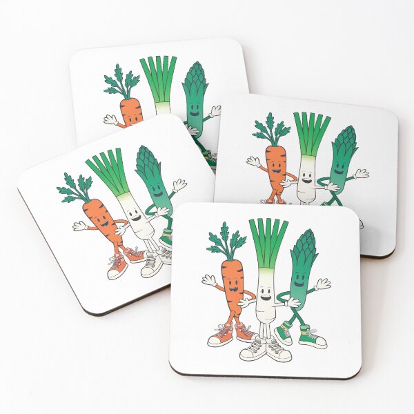 Item preview, Funny Dancing Vegetables Carrot Leek Asparagus designed and sold by AntiqueImages.