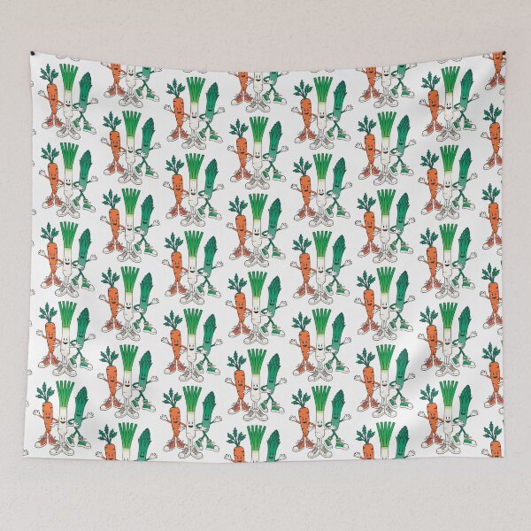 Item preview, Funny Dancing Vegetables Carrot Leek Asparagus designed and sold by AntiqueImages.