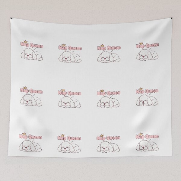 Item preview, Nap Queen Havanese Cute Sleeping Dog Vector Art designed and sold by NatureUnleashed.