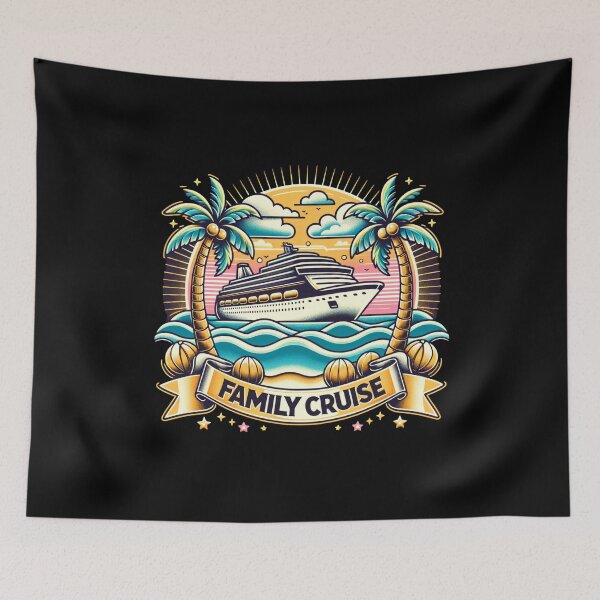 Item preview, Family Cruise 2026 – Tropical Cruise Ship Watercolor Design designed and sold by artedigital99.