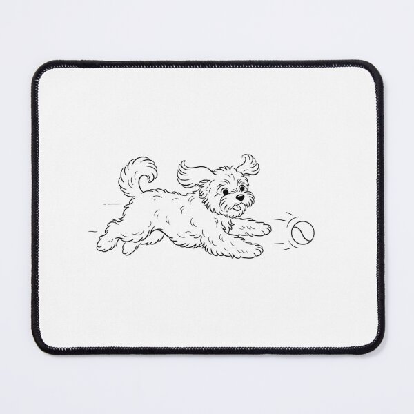 Item preview, Playful Havanese Ball Chase Simple Line Art Dog designed and sold by NatureUnleashed.