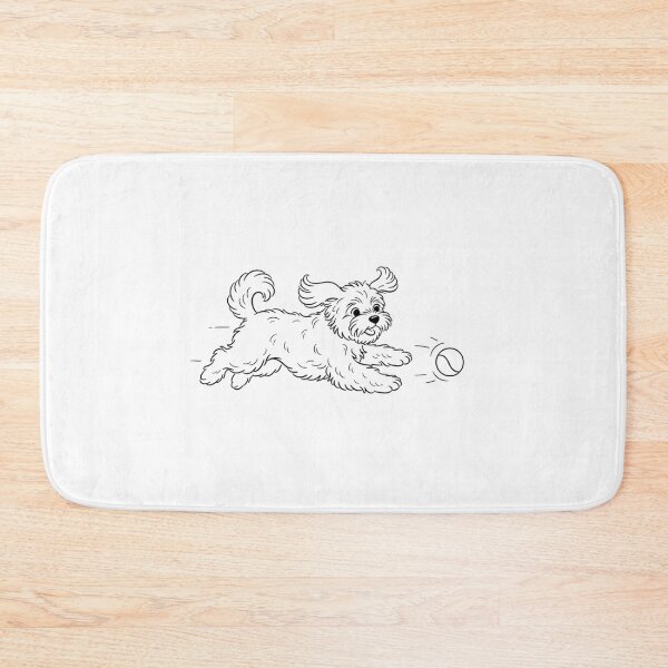 Item preview, Playful Havanese Ball Chase Simple Line Art Dog designed and sold by NatureUnleashed.