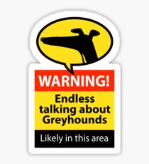 Endless talking hazard sign Sticker