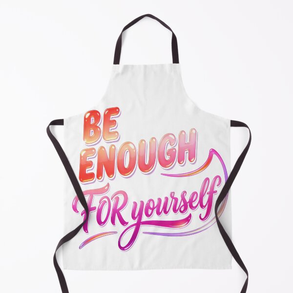 Item preview, "Be Enough For Yourself" – Soft Pink-Orange Self-Worth Motivational Sticker Art designed and sold by ARTCREATESHOP.