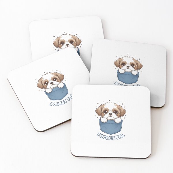 Item preview, Pocket Pal Shih Tzu Cute Whimsical Puppy Peeker designed and sold by NatureUnleashed.