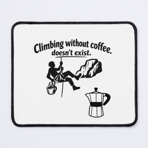 Item preview, Climbing without coffee designed and sold by ChullaVidaLife.