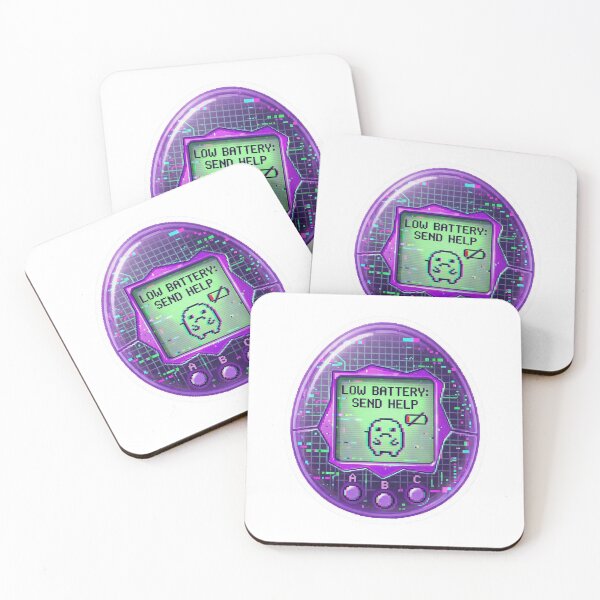 Item preview, Retro Y2K Glitch Tamagotchi - Low Battery: Send Help designed and sold by hbwell04.