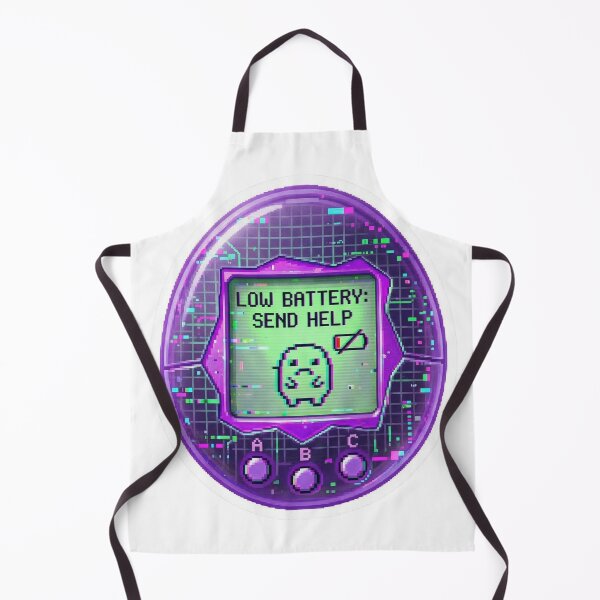 Item preview, Retro Y2K Glitch Tamagotchi - Low Battery: Send Help designed and sold by hbwell04.