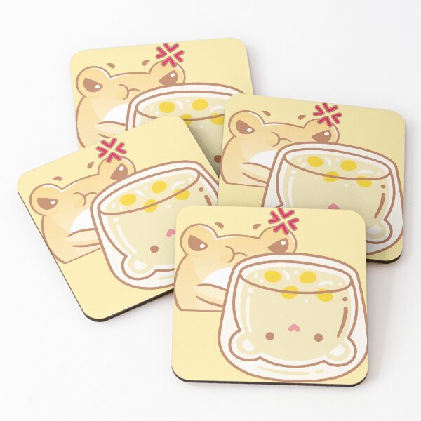 Item preview, Grumpy Yellow Frog and Cute Bear Drink designed and sold by Kanniax.