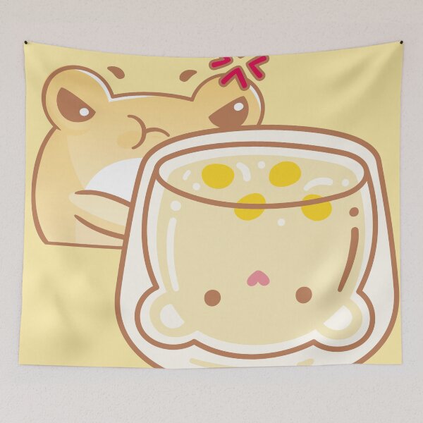 Item preview, Grumpy Yellow Frog and Cute Bear Drink designed and sold by Kanniax.