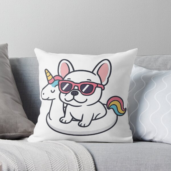 Item preview, French Bulldog on a unicorn float. designed and sold by VagalumeCouture.