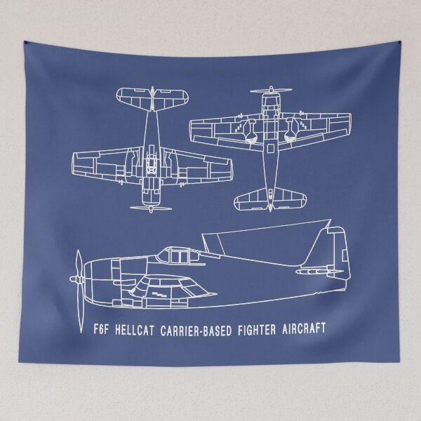 Item preview, F6F Hellcat American WW2 Fighter Plane Blueprints designed and sold by MilitaryMart.