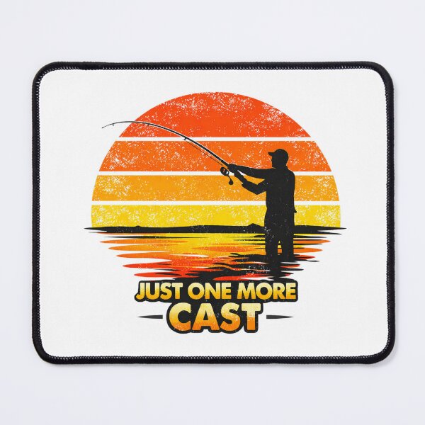 Item preview, Just One More Cast Retro Sunset Fishing Fisherman Vintage Graphic designed and sold by ZEBBEDE - Minimal Streetwear .