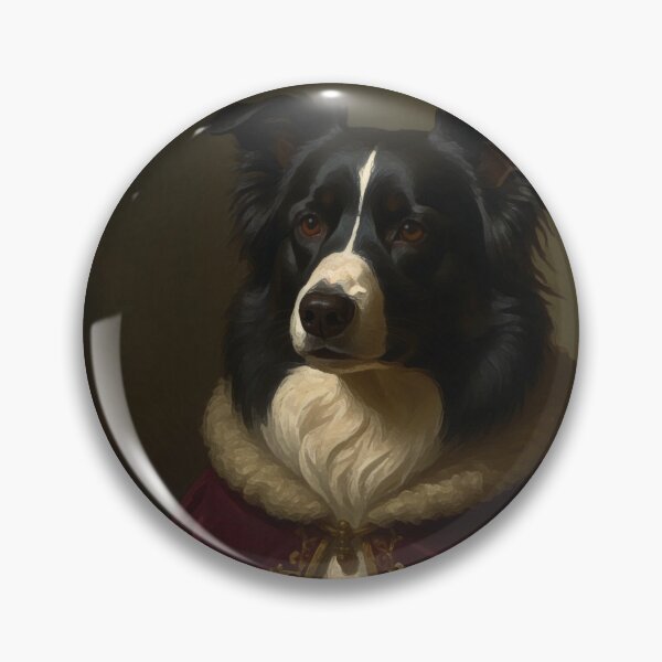Item preview, Retrato noble de un border collie real designed and sold by Rutvain.