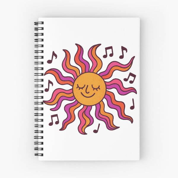 Item preview, Cute Groovy Sun With Music Notes Retro 70s Style Design designed and sold by anamul43.