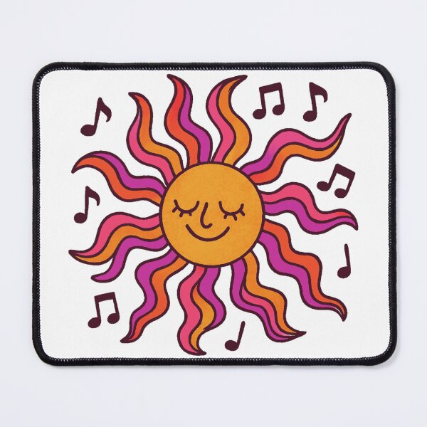 Item preview, Cute Groovy Sun With Music Notes Retro 70s Style Design designed and sold by anamul43.