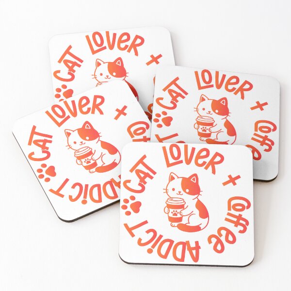 Item preview, cat lover + coffee addict designed and sold by natkale.