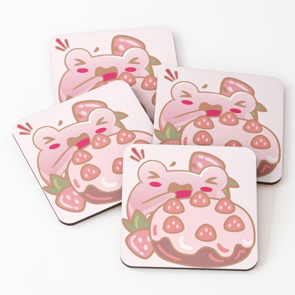 Item preview, Greedy Kawaii Frog and Strawberry Cake designed and sold by Kanniax.