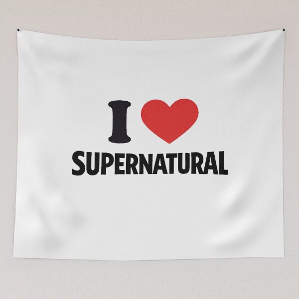 Item preview, I Love Supernatural Cute Fandom Sign designed and sold by Reyxava.