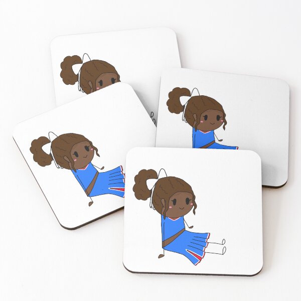 Item preview, Curly Brunette with edges cheerleader designed and sold by PomegranateHeart.